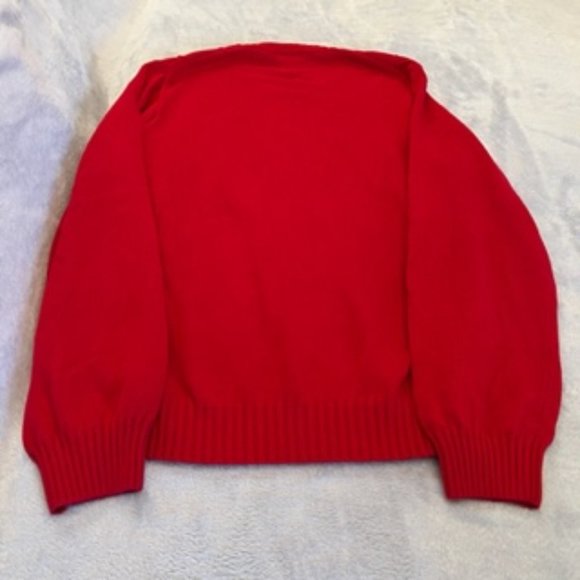 Izod Men's Crew Neck Sweater Cable Knit Red XL - Picture 14 of 15